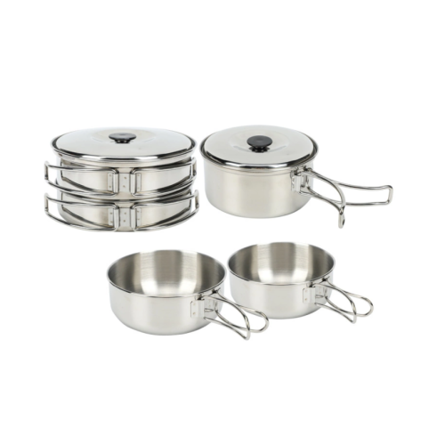 Utensilios de cocina para acampar de acero inoxidable para parejas